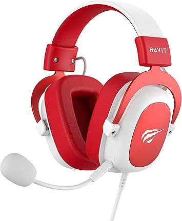 Headphone Fone de Ouvido Havit HV-H2002d Red, Gamer, com Microfone, Falante 53mm, Plug 3, 5mm