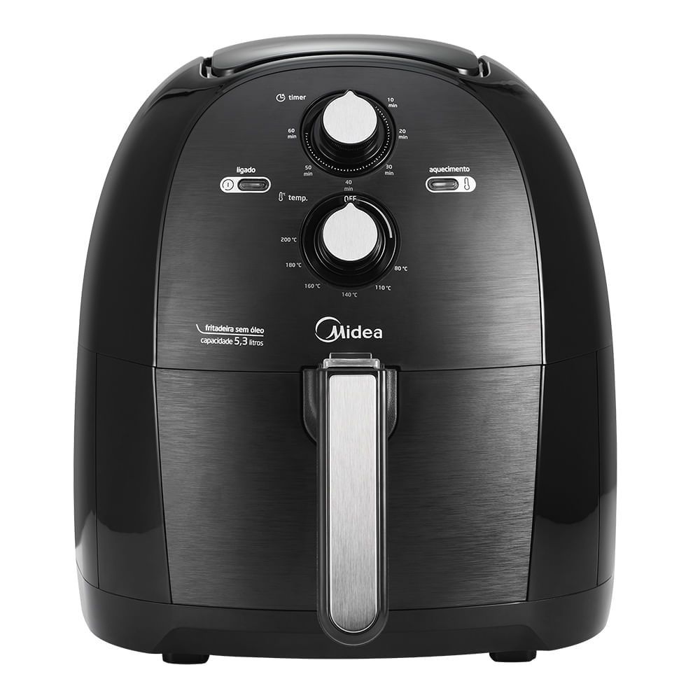 Fritadeira Airfryer Midea 5,3L Preta FRB50P - - Sua melhor escolha