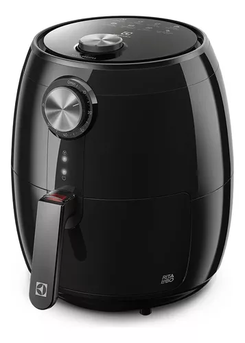 Fritadeira Elétrica Airfryer Sem Óleo Electrolux 3,2L Cesto Removível Preta Com Timer 1400W Eaf15 Efficient Por Rita Lobo