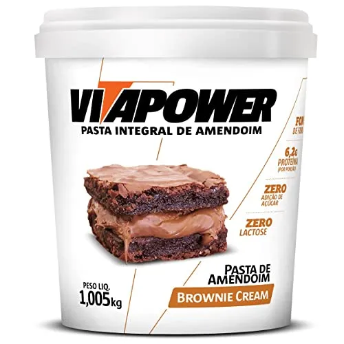 [Recorrência] Vita Power Pasta De Amendoim Sabores Gourmet (1 005Kg) - Sabor Brownie De Chocolate