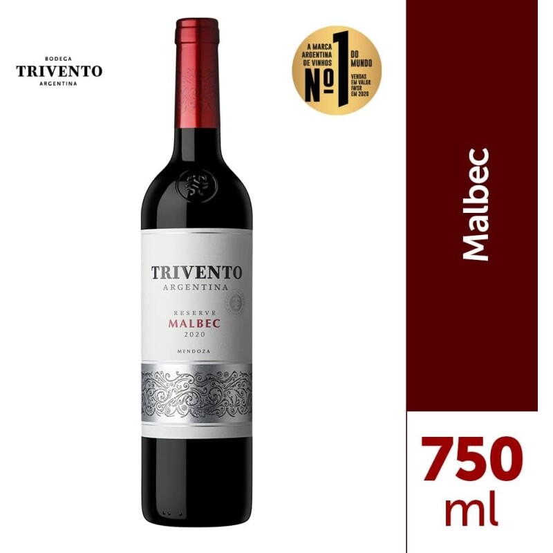 Vinho Trivento Reserve Malbec Tinto 750ml - Concha y Toro