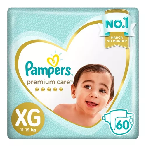 Pampers premium care 60 unidades xg fralda jumbo