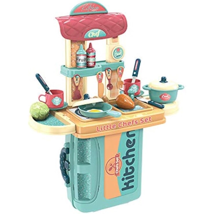 Cozinha Infantil 3 em 1 Kit Maleta Chef Brinquedo MC1006