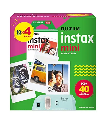 (APP) Fujifilm Instax Mini - Filme Com 40 Fotos, Borda Branca