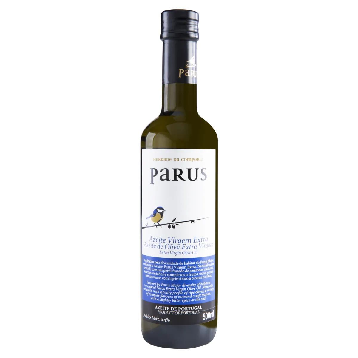 Azeite Português de Oliva Extra Virgem PARUS Vidro 500ml