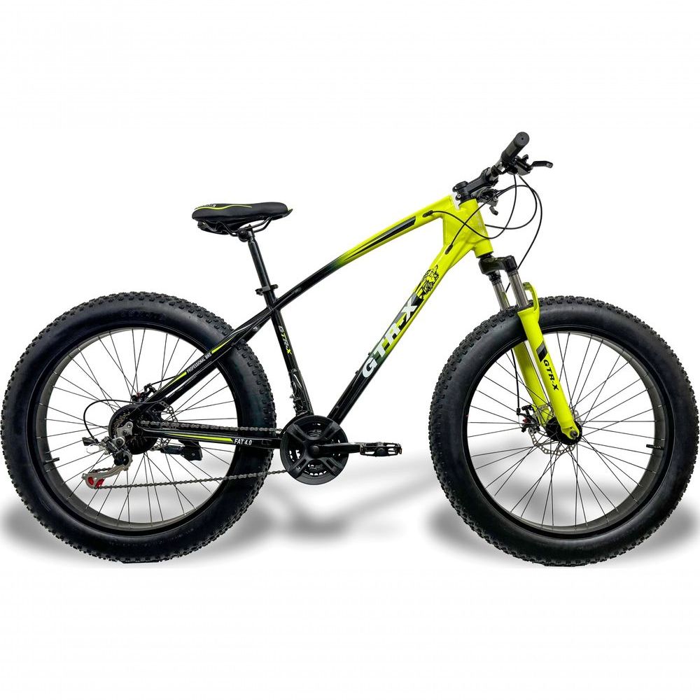 Bicicleta Fat Bike Gtr-x Aro 26 Freios Disco Alumínio Shimano Quadro 17 Amarelo/preto - - Sua melhor esc