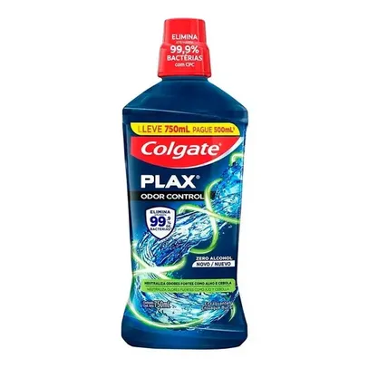 [Levando 2 R$26,86] Enxaguante Bucal sem Álcool Colgate Plax Odor Control 750ml