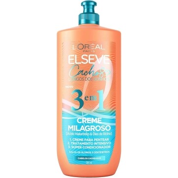 ELSÉVE Creme Milagroso 3 Em 1 L'Oréal Paris Elseve Cachos Longos Dos Sonhos 500Ml