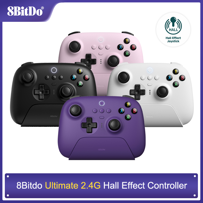 Controle sem Fio 8Bitdo Ultimate 2.4G com Dock de Carregamento e Analógico Hall Effect