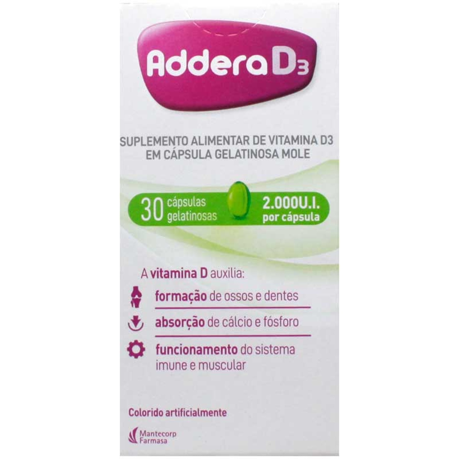 Addera D3 2.000UI 30 Capsulas