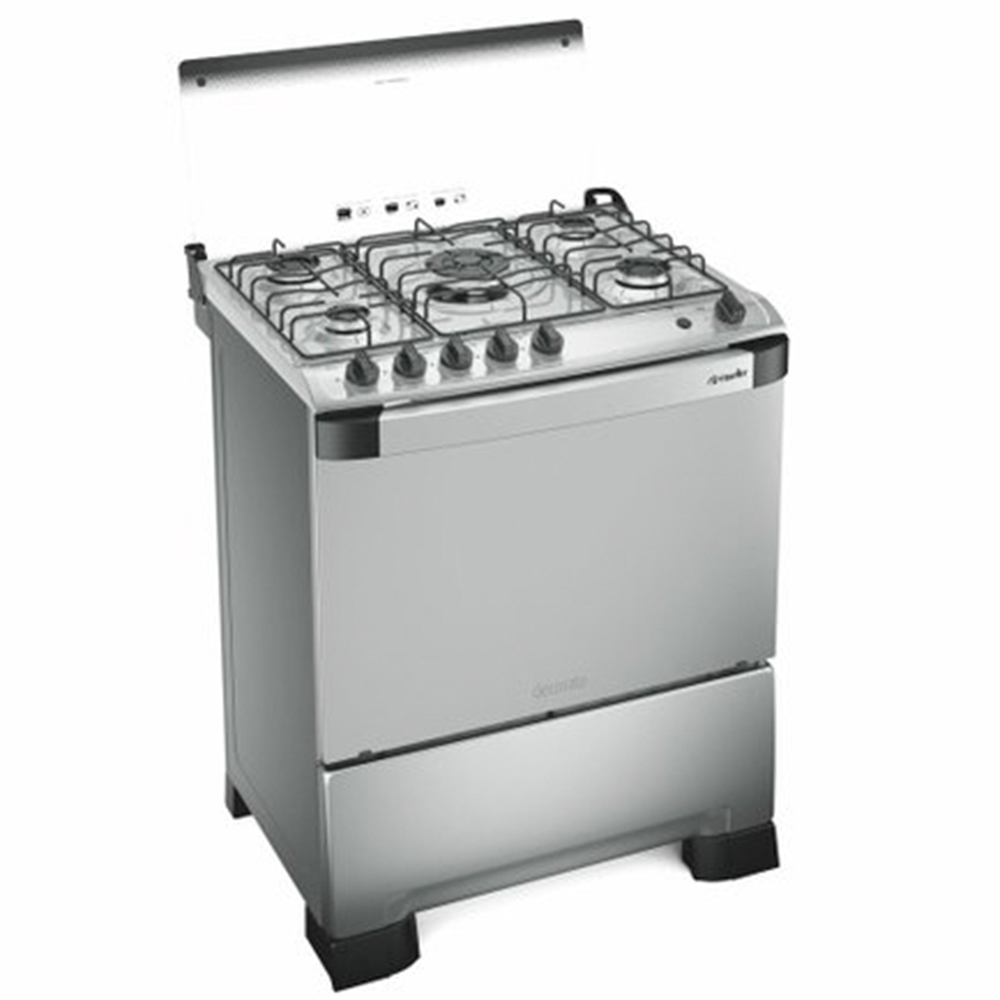 Fogão Mueller Decorato 5 Bocas Automático Tripla Chama Forno 98L - Inox - Bivolt