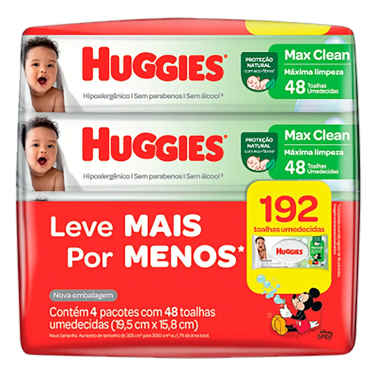 Pack Lenços Umedecidos HUGGIES Disney Max Clean 4 Unidades