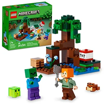 LEGO Minecraft A Aventura no Pântano 21240 (65 Peças); Conjunto de Construção