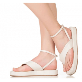 Sandália Feminina Chinelo Flatform Off White