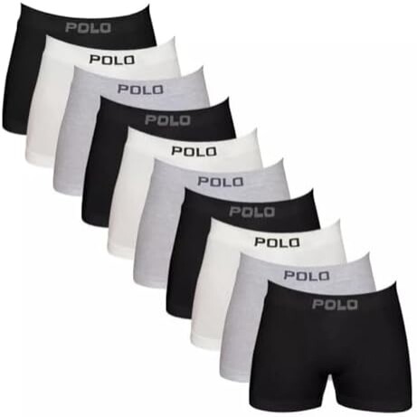 Kit Com 10 Cuecas Boxer De Cotton 3 0 Polo Match