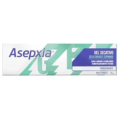 Asepxia - Gel Secativo Antiacne, Seca Cravos e Espinhas, 15g, Equilibra a Oleosidade