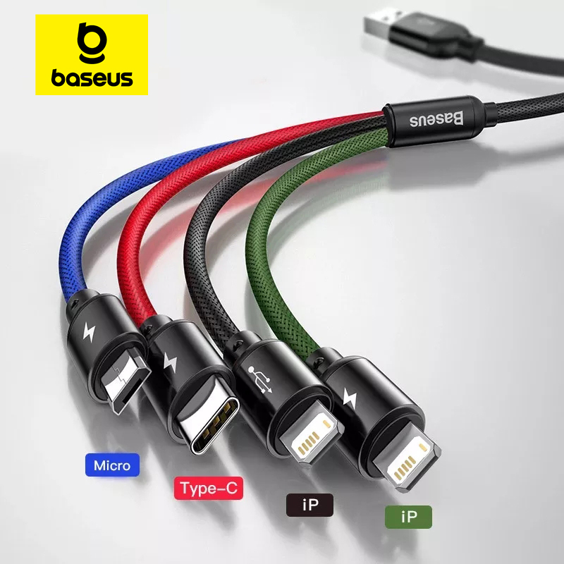 Cabo USB Baseus 3 em 1 30cm