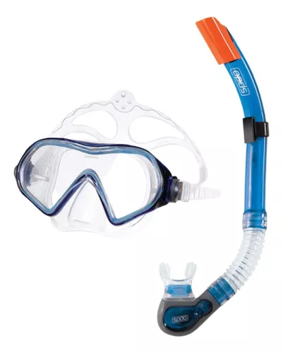 Kit Máscara Adulto Para Mergulho Snorkel Speedo