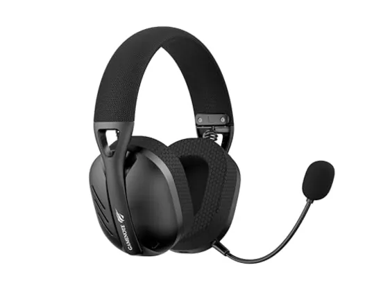 Fone de Ouvido Headset Gamer Havit Fuxi-H3 Black, Quad-Mode Com Fio e Sem Fio, Wireless 2,4GHz, Bluetooth, Cabo USB-C, Cabo 3,5mm. Surround, Baixa Lat