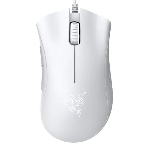 Mouse gamer Razer DeathAdder Essential, sensor óptico de 6400 DPI, Mercury White