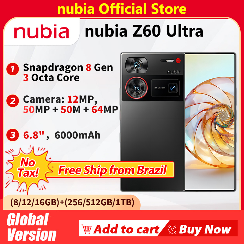 Nubia Z60 ultra 5G 64MP 12GB 256GB Snapdragon 8 Gen3 NFC 6000mAh 80W