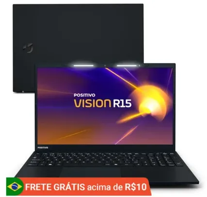 Notebook Positivo Vision R15 AMD® Ryzen 7-5700U Linux 8GB RAM 256GB SSD 15.6” Full HD IPS Lumina BAR