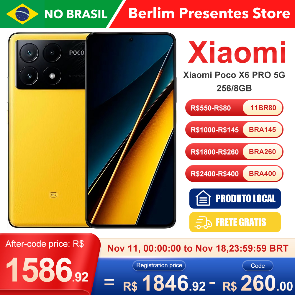 [Do BR] Xiaomi Poco X6 PRO 5G 8/256 Versão Global | Smartphone 5G , ROM Global