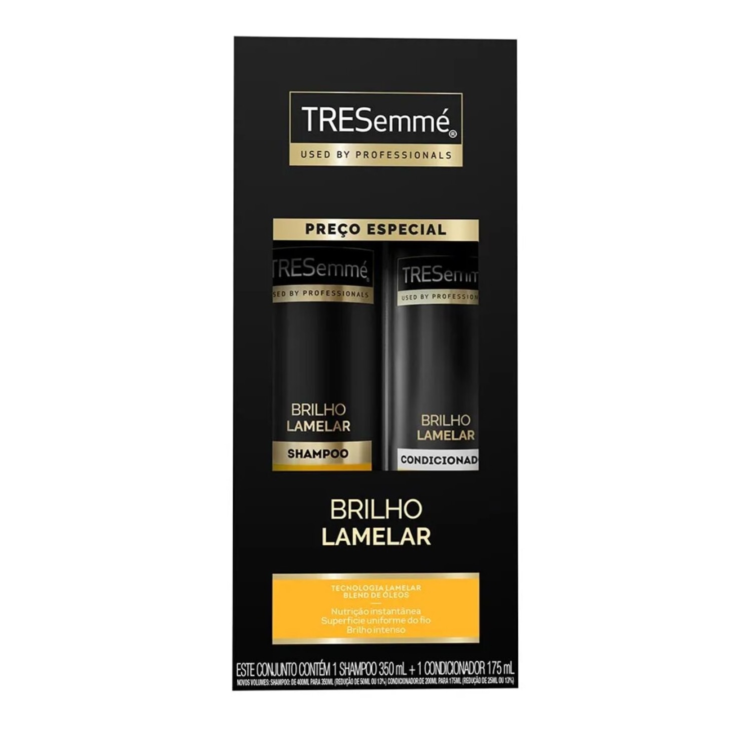 Kit Shampoo 350ml + Condicionador 175ml Tresemme Brilho Lamelar