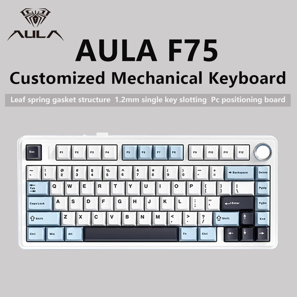 Teclado Mecânico Sem Fio AULA F75 RGB