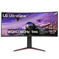 Monitor Gamer LG Ultragear LG 34" Curvo LED WQHD UltraWide 160Hz 1ms DisplayPort e HDMI AMD FreeSync Premium HDR10 99% sRGB - 34GP63A-B