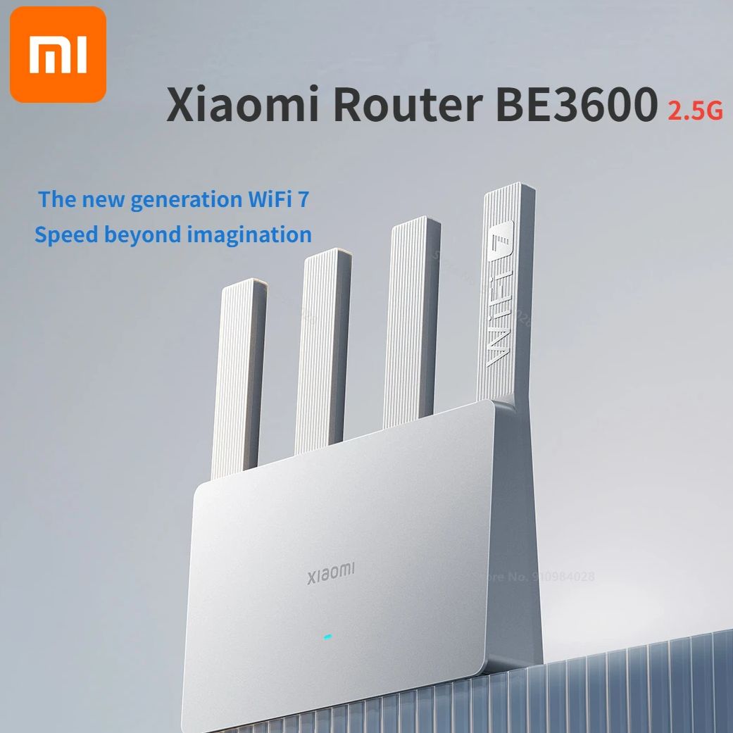 [ APP | TAXA INCLUSA | MOEDAS R$ 224 ] Xiaomi-Roteador Wi-Fi BE3600 WiFi 7, 2,4 GHz/5GHz, 160Mhz, Aceleração de Jogos, WAN Dupla