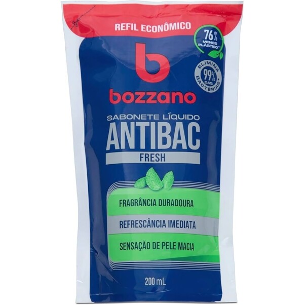 4 Unidades de Sabonete Líquido Bozzano Antibac Fresh Refil 200ml