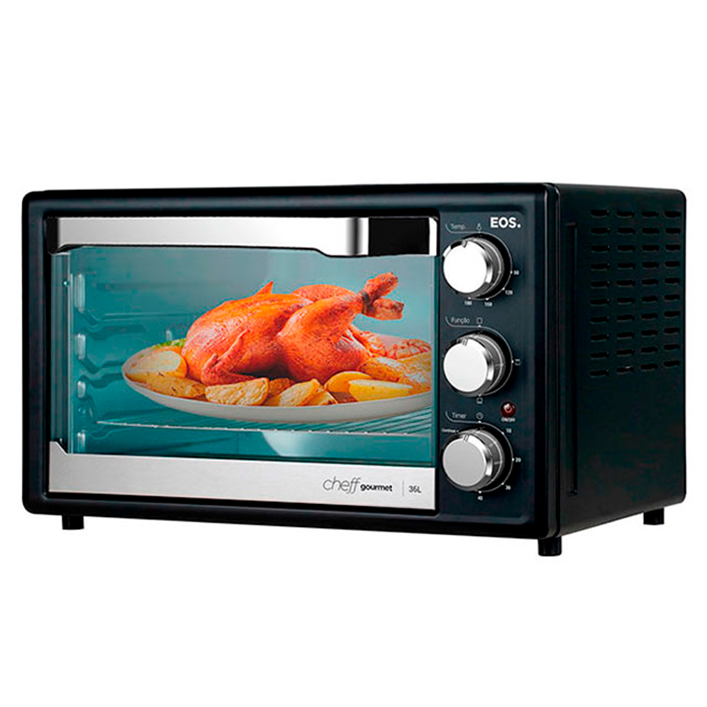 Forno Elétrico De Bancada 36L Cheff Gourmet Grill Eos Efe36pp - Preto - 220 Volts