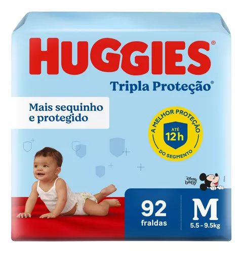 Fralda Disney Baby Tripla Proteção 92 Unidades M Huggies