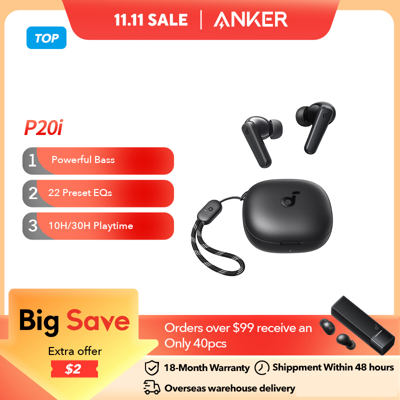 Fone de ouvido Anker Soundcore P20i TWS Bluetooth 5.3