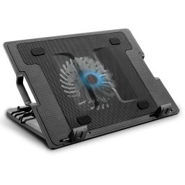 Base Para Notebook Multi AC166 Cooler Vertical 4 Ajustes 17'' USB - Preto