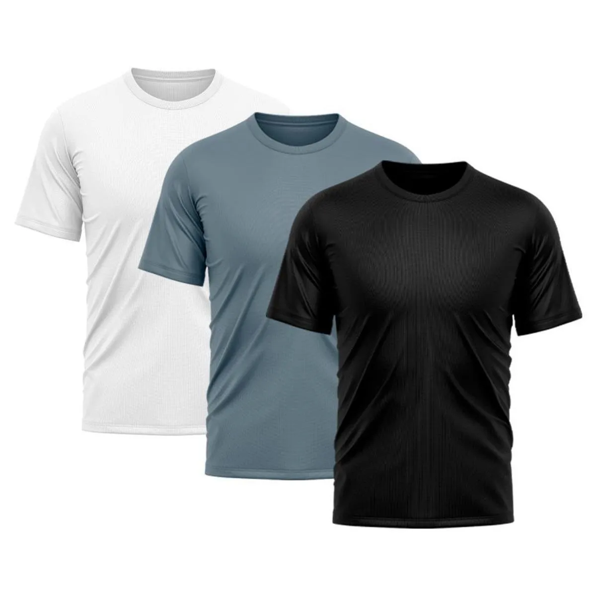 Kit 3 Camiseta Masculina Dry Proteção Solar UV Básica Lisa Treino Academia Camisa Camisetas