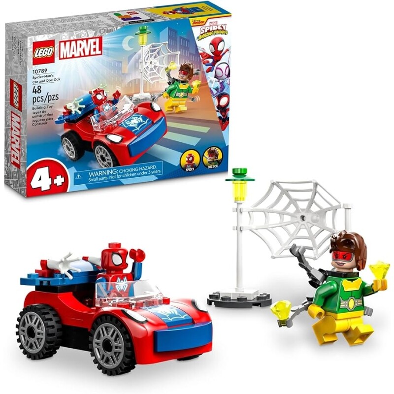 LEGO Marvel O Carro do Homem-Aranha e Doc Ock 10789; Conjunto de Construção (48 Peças)