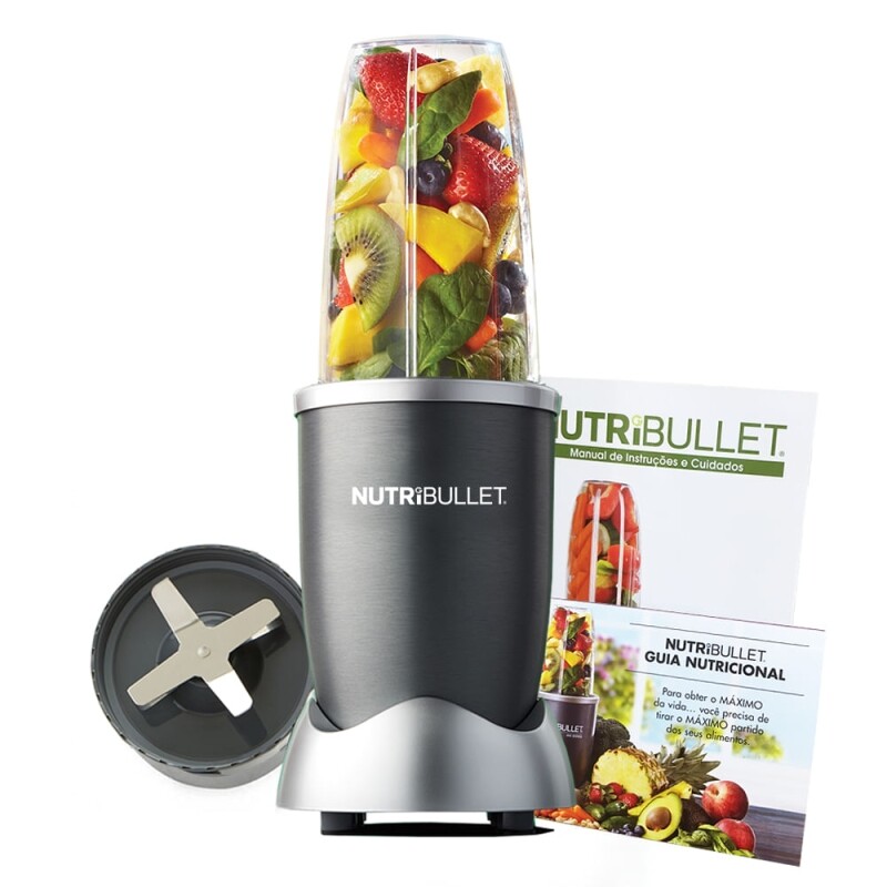Liquidificador Individual e Extrator de Nutrientes Nutribullet 600W Cinza
