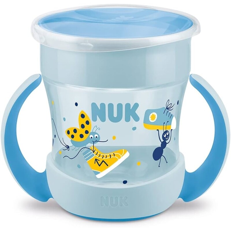 Copo Mini NUK Magic Cup 360º Com Alça Evolution 160ml Boy Azul