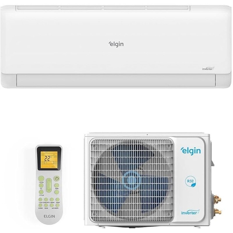 Ar-condicionado Split Inverter Ii 24000 Btus Elgin Eco com Wi-fi Integrado High Wall Quente e Frio Hjqi24c2wb/hjqe24c2cb