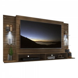 Painel Tv 60" Com 2 Leds Vegas Multimóveis V3394 Madeirado