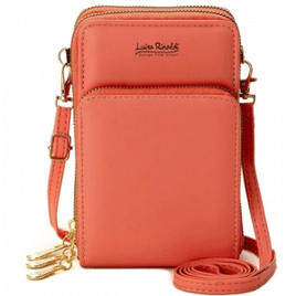 Bolsa Feminina Porta Celular Shoulder Bag Star Shop Transversal Carteira Laranja