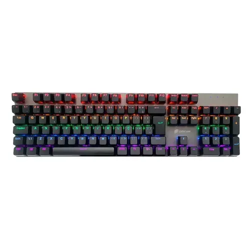 [Regional] Teclado Mecânico Padrão ABNT2 Switch Outemu Red e Teclas em chassi metal - C608 OEX Preto