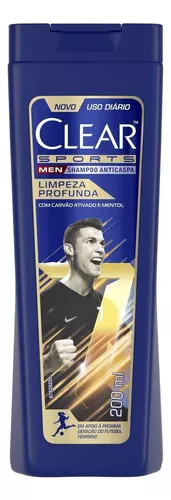 Shampoo anticaspa sports limpeza profunda 200mL clear men