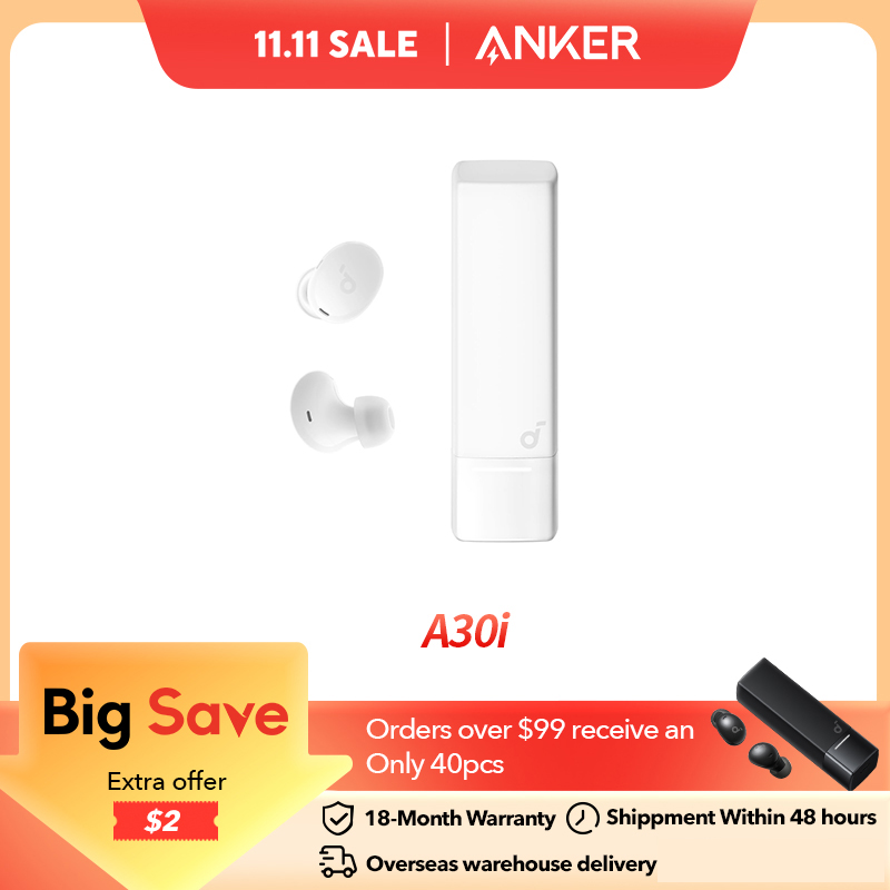 Soundcore by Anker A30i Auriculares com cancelamento de ruído Fone de ouvido Bluetooth 24H Auscultadores sem fio Blueto