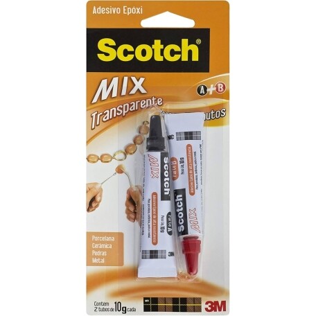 Scotch 3M Adesivo Epóxi Mix Transparente 2 tubos de 10g cada