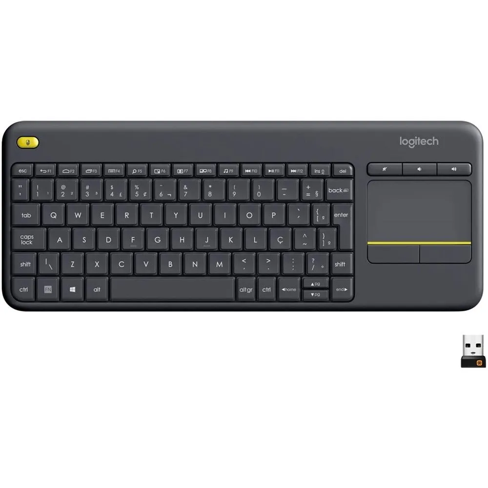 Teclado Logitech Wireless Touch Pad K400 Preto