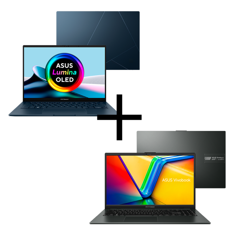 Notebook ASUS Zenbook 14 OLED UX3405MA-QD344W Ponder Blue + Notebook ASUS Vivobook Go 15 E1504FA-NJ1287