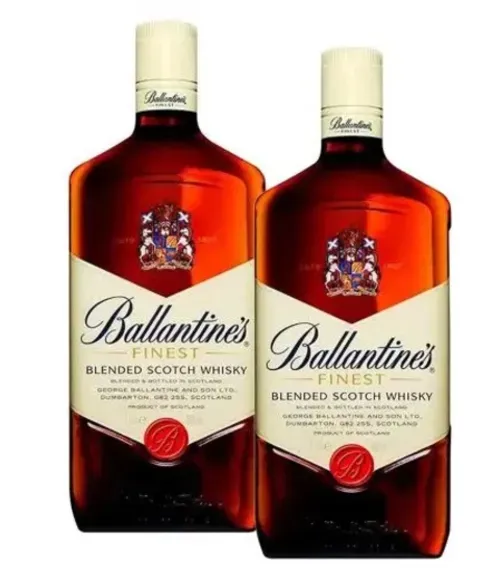 Kit Whisky Escocês Ballantines Finest 1litro com 2 unidades